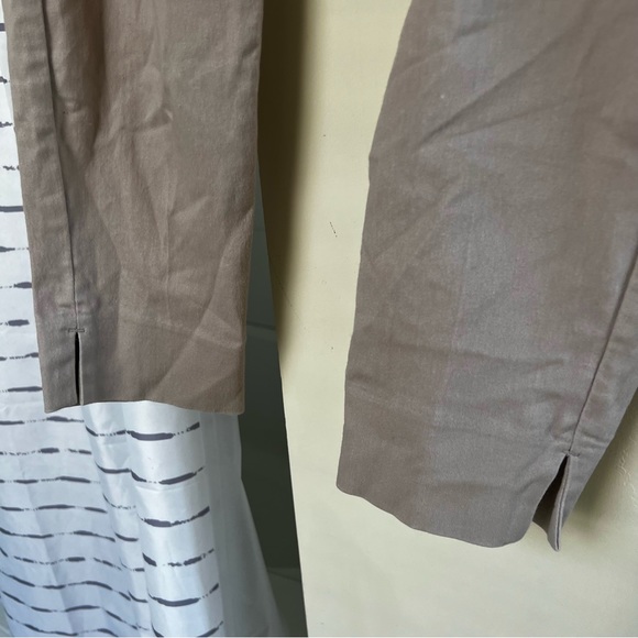 H&M slacks business pants khakis work clothes light brown beige neutrals gray - Picture 7 of 8